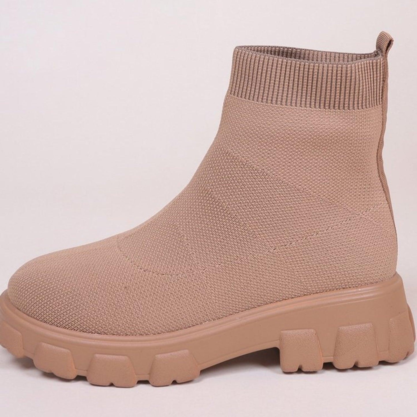 Mesh Round Toe Platform Boots - Clothes For Her Online Store