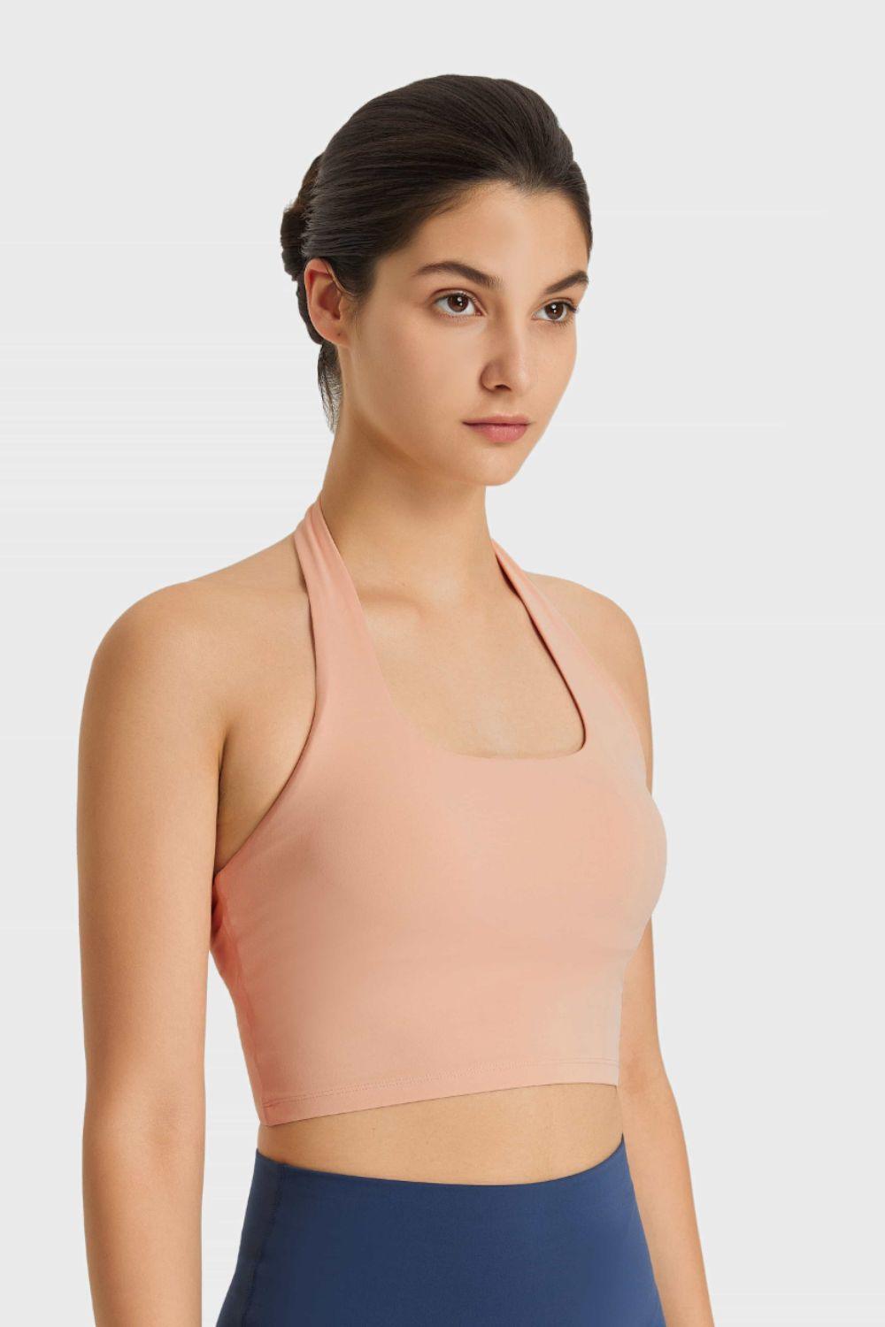 Millennia Breathable Halter Neck Sports Bra - Clothes For Her Online Store