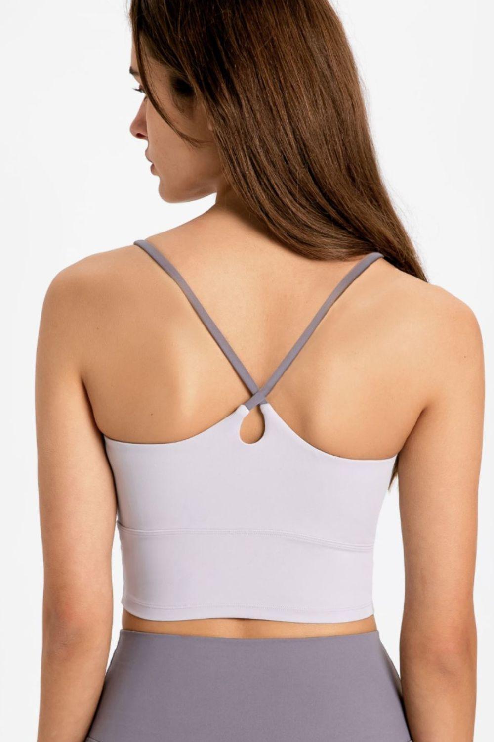 Millennia Crisscross Back Scoop Neck Sports Cami - Clothes For Her Online Store