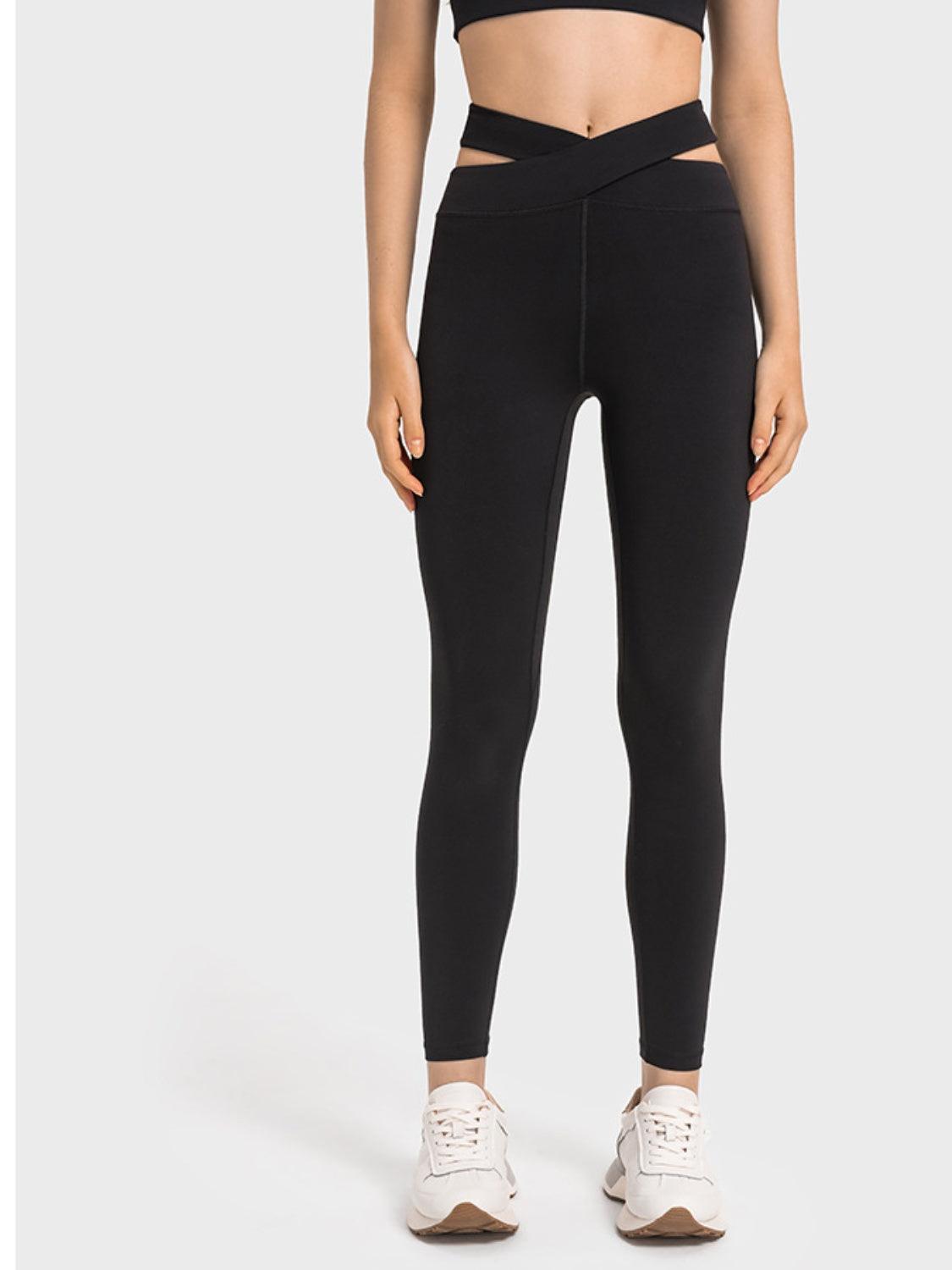 Millennia Crisscross Cutout Sports Leggings - Clothes For Her Online Store