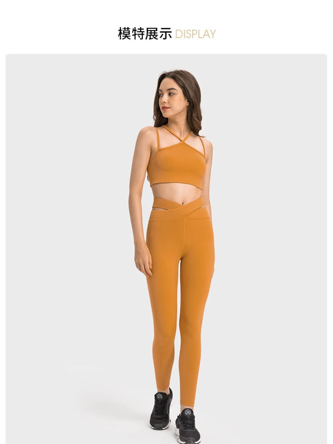 Millennia Crisscross Cutout Sports Leggings - Clothes For Her Online Store