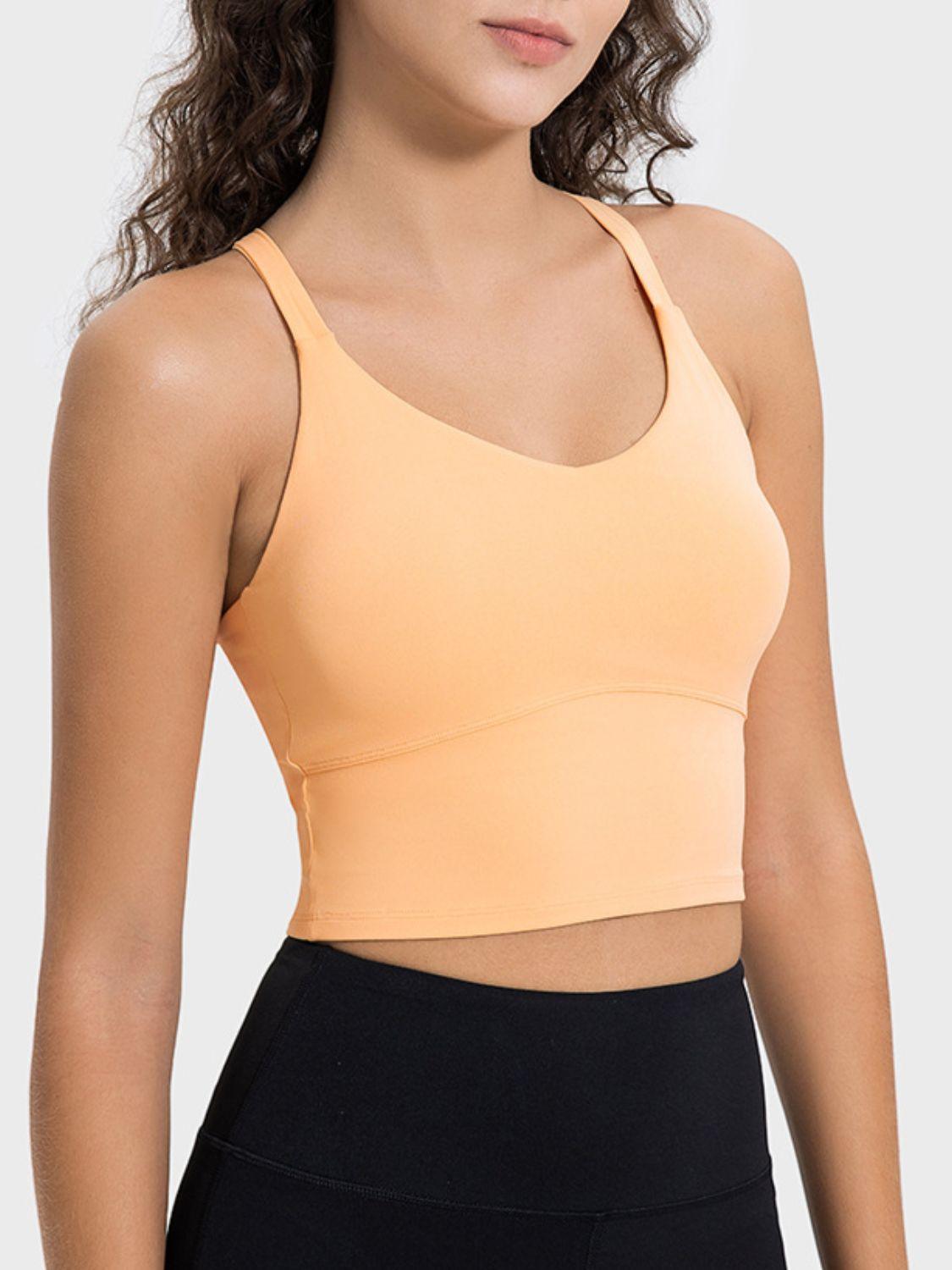 Millennia Crisscross Round Neck Active Tank - Clothes For Her Online Store
