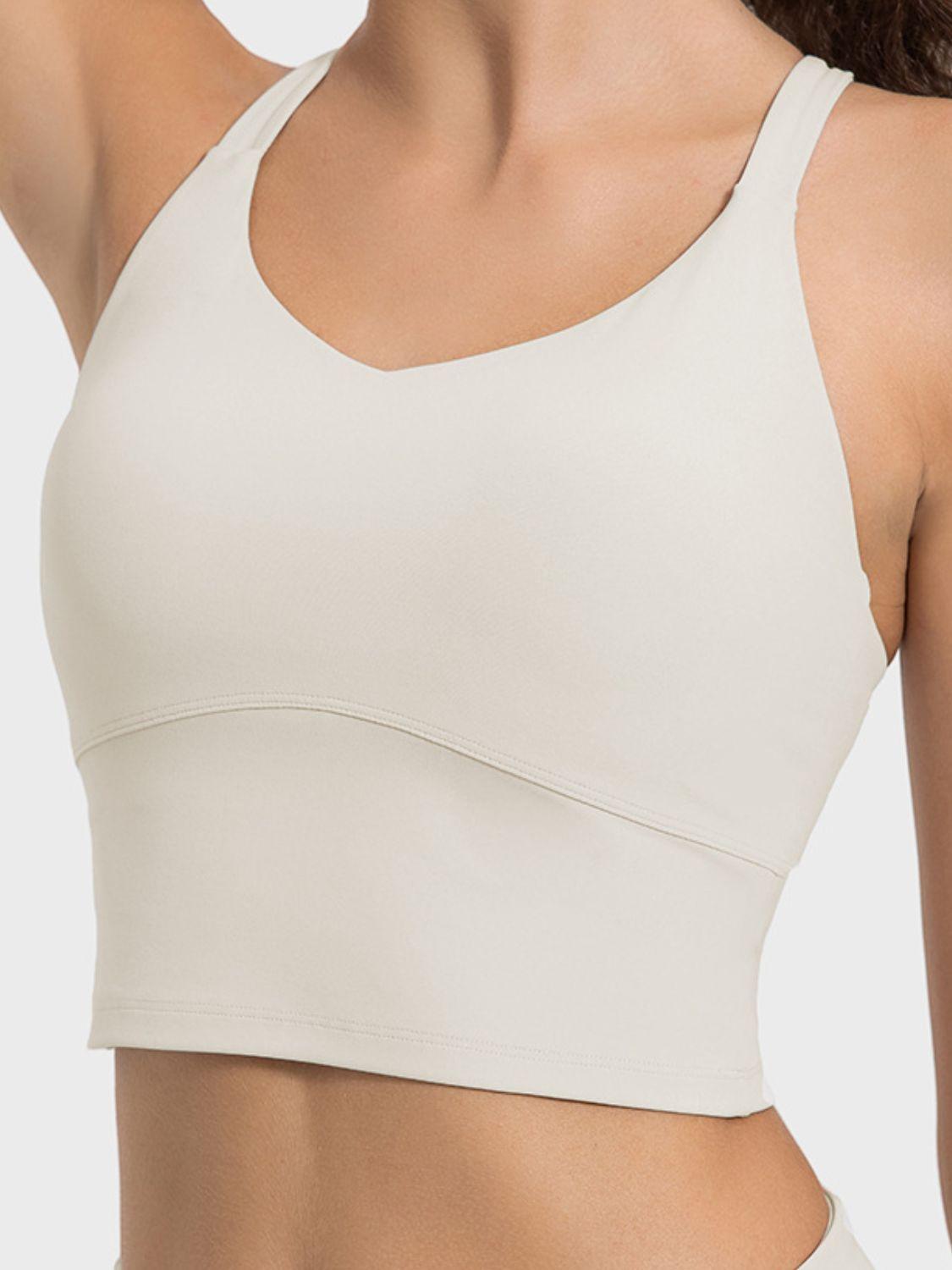 Millennia Crisscross Round Neck Active Tank - Clothes For Her Online Store