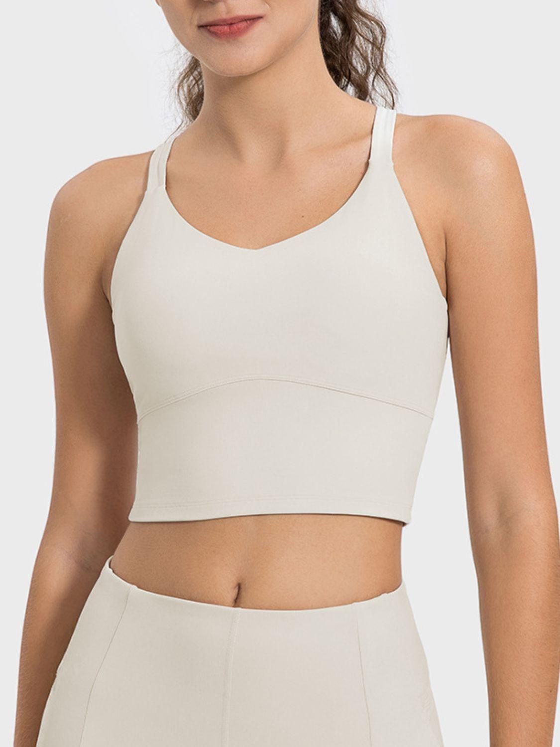 Millennia Crisscross Round Neck Active Tank - Clothes For Her Online Store