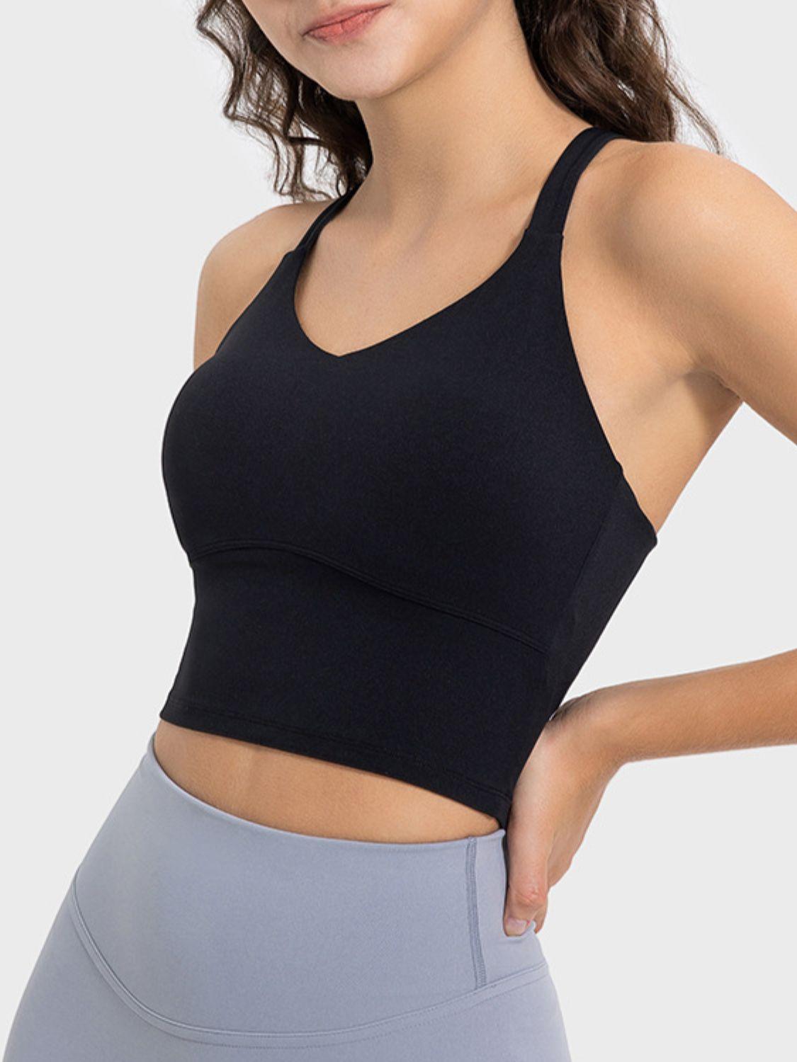 Millennia Crisscross Round Neck Active Tank - Clothes For Her Online Store
