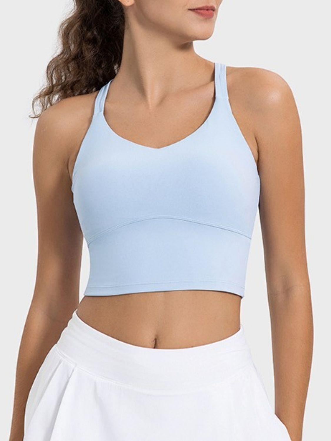 Millennia Crisscross Round Neck Active Tank - Clothes For Her Online Store