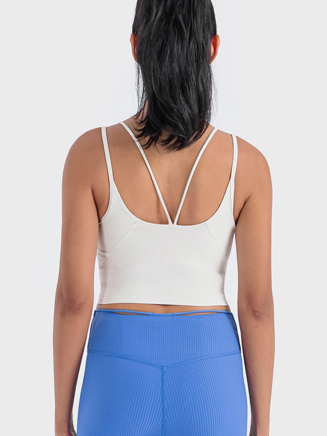 Millennia Double Strap Ribbed Sports Cami - Clothes For Her Online Store