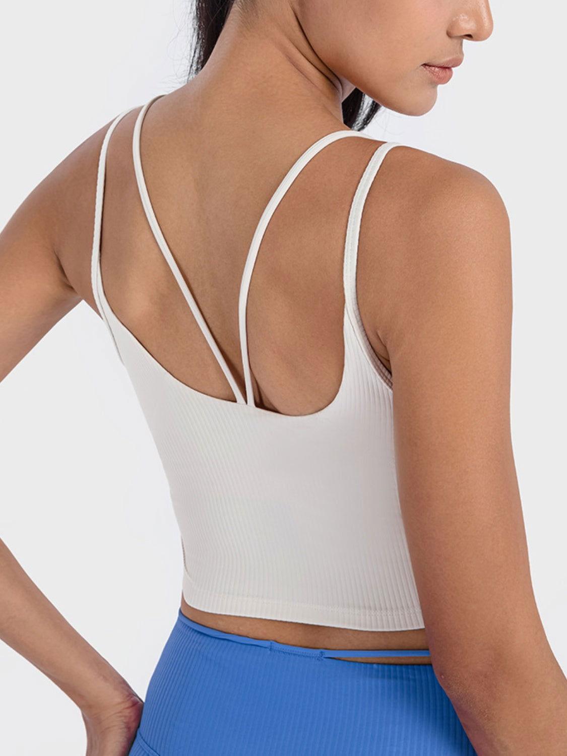 Millennia Double Strap Ribbed Sports Cami - Clothes For Her Online Store