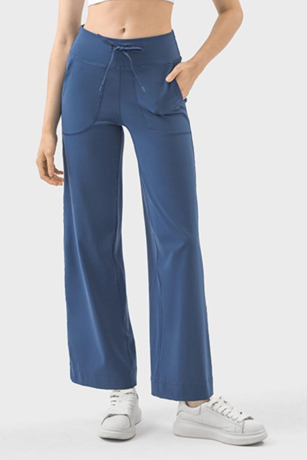 Millennia Drawstring Active Pants with Pockets - Clothes For Her Online Store