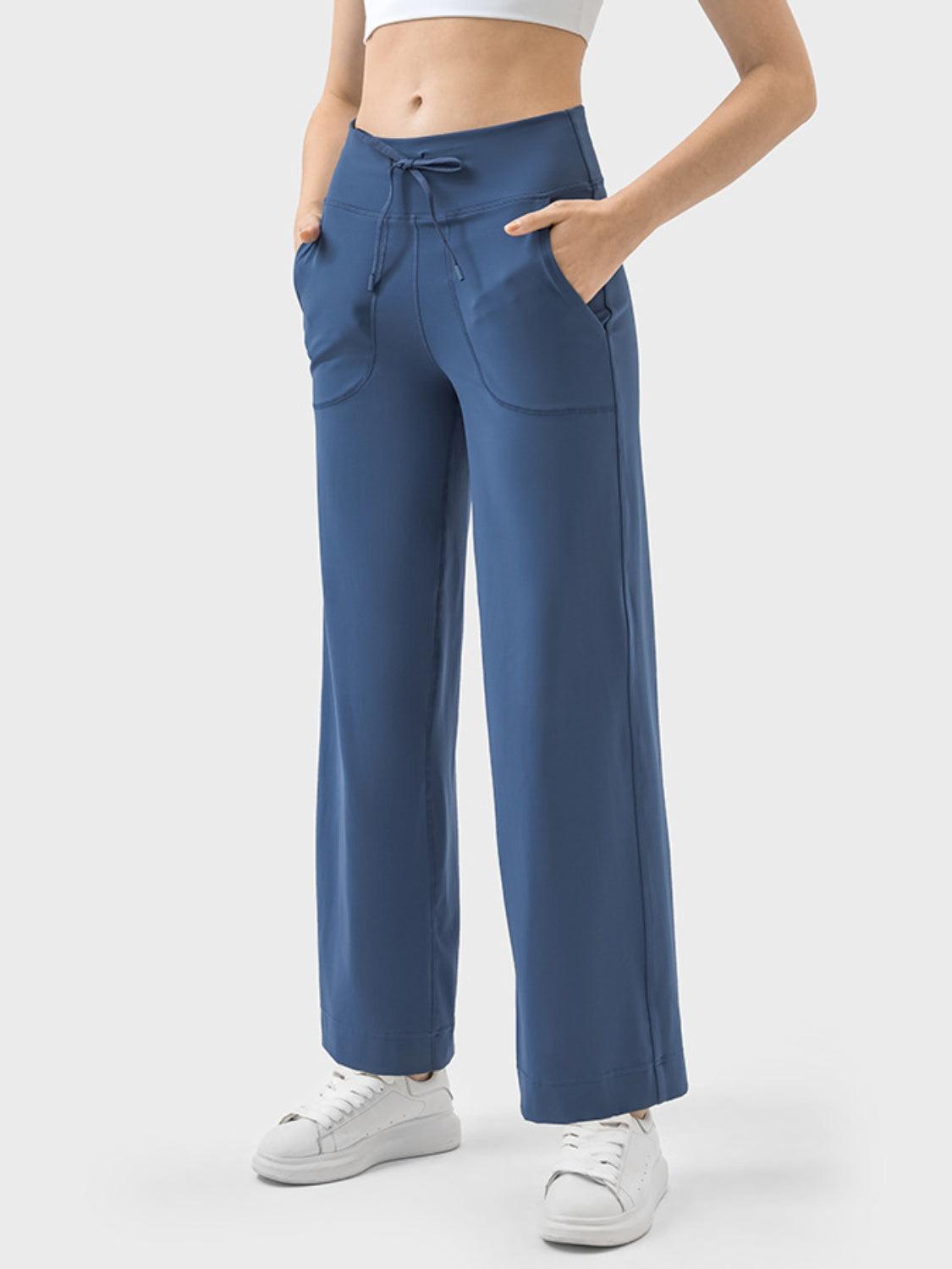 Millennia Drawstring Active Pants with Pockets - Clothes For Her Online Store