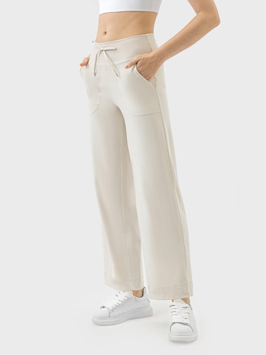Millennia Drawstring Active Pants with Pockets - Clothes For Her Online Store