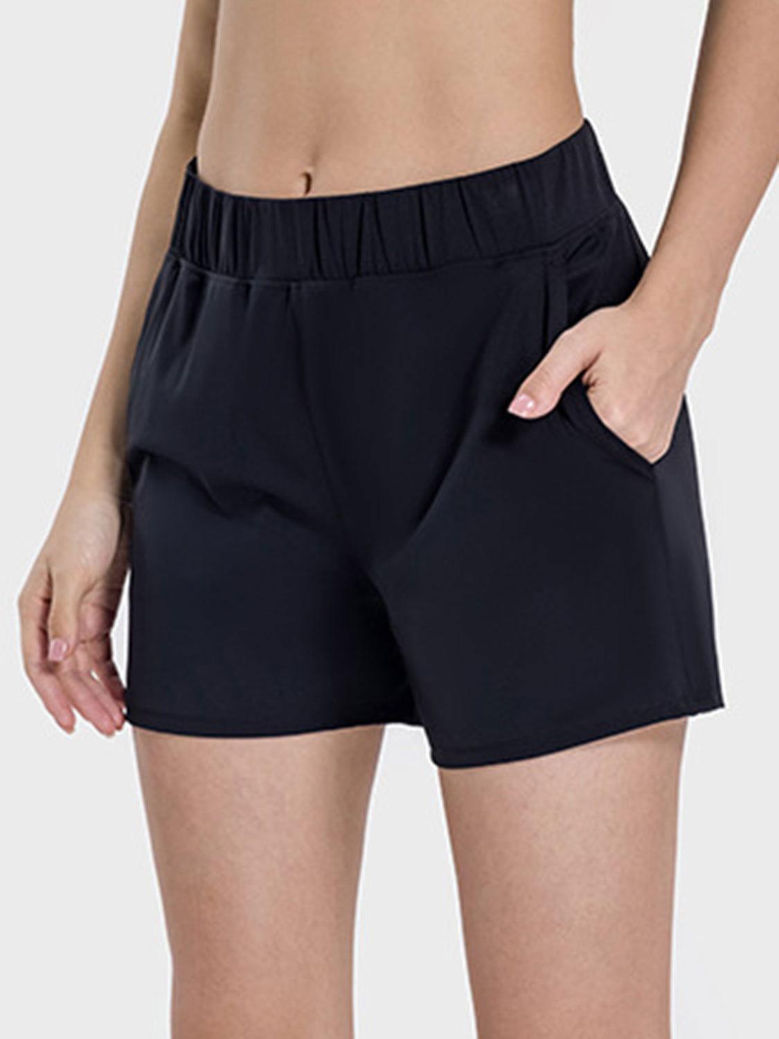 Millennia Elastic Waist Active Shorts - Clothes For Her Online Store