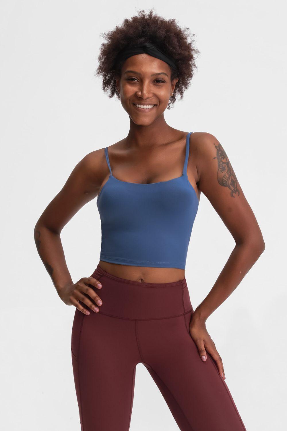Millennia Feel Like Skin Scoop Neck Sports Cami - Clothes For Her Online Store