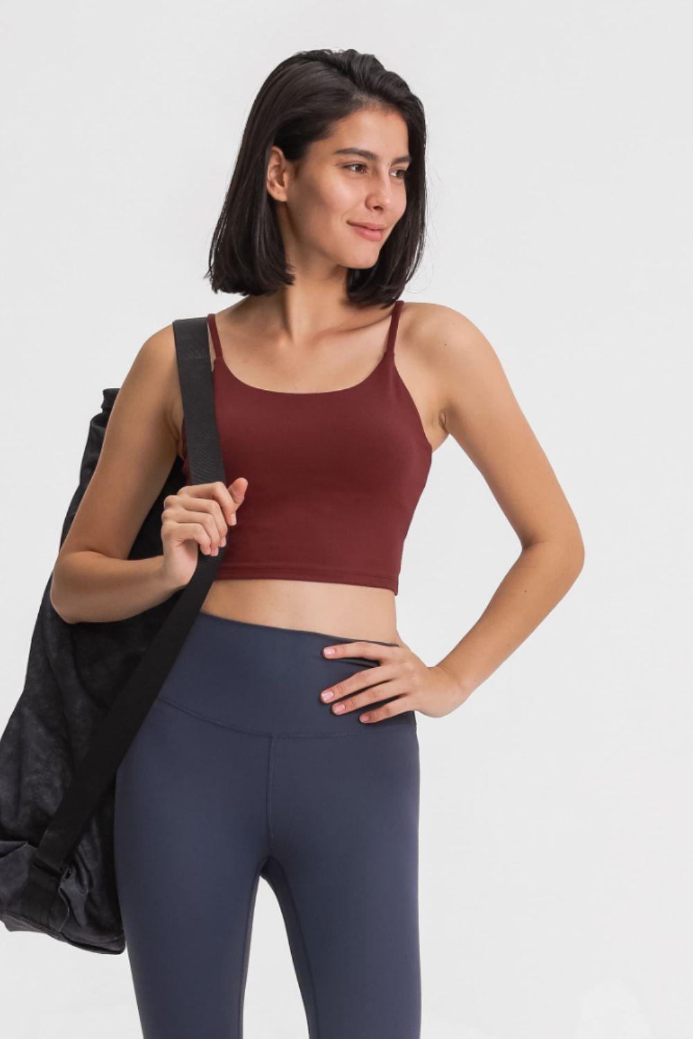 Millennia Feel Like Skin Scoop Neck Sports Cami - Clothes For Her Online Store