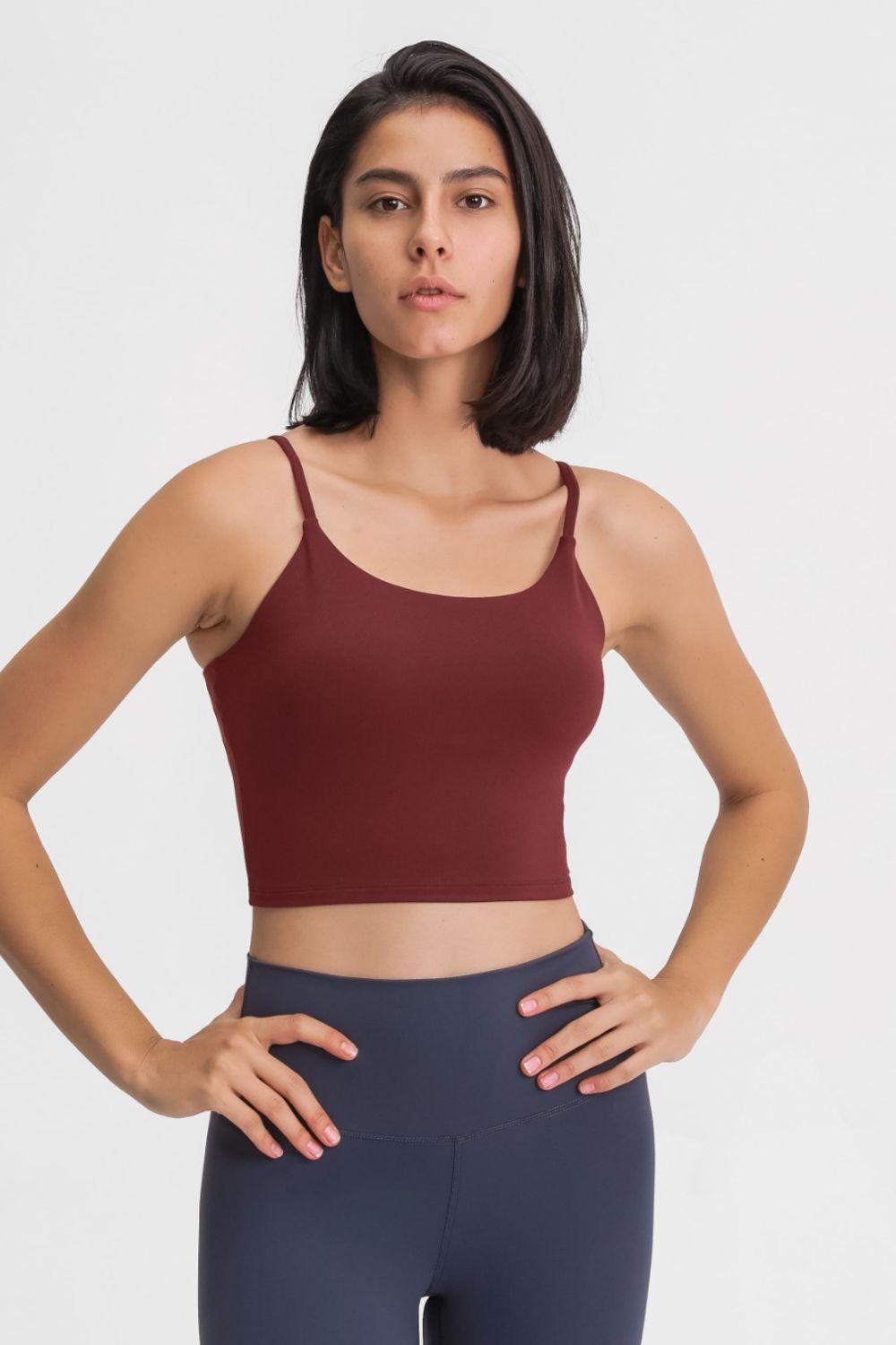 Millennia Feel Like Skin Scoop Neck Sports Cami - Clothes For Her Online Store