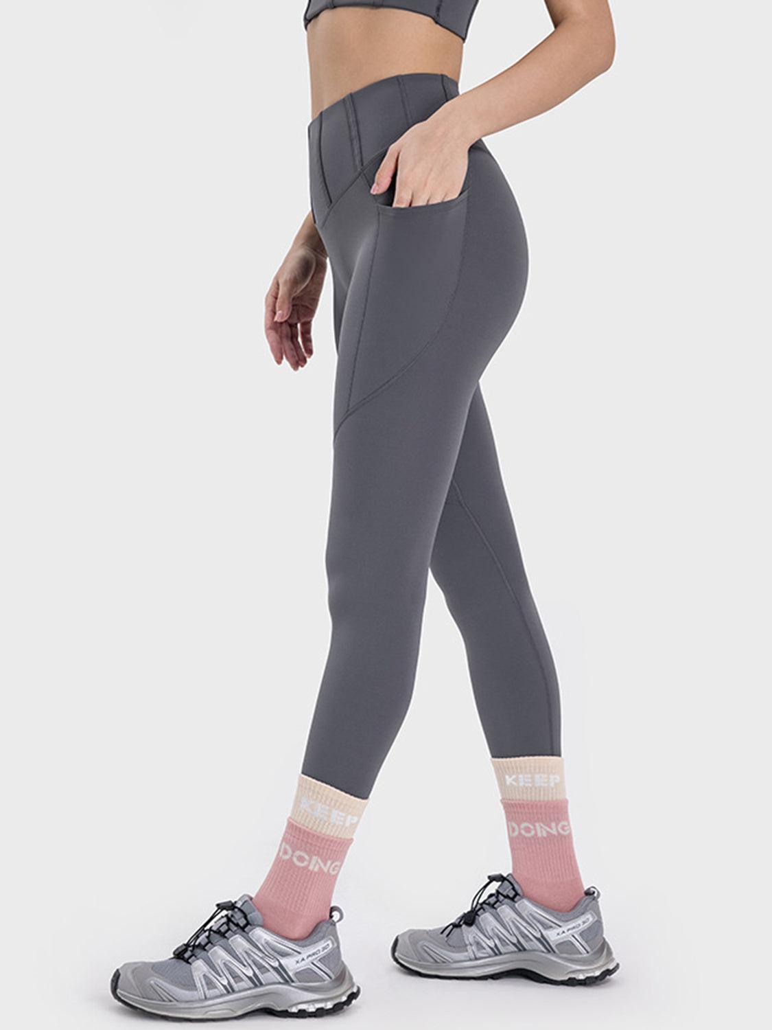 Millennia Pocketed High Waist Active Leggings - Clothes For Her Online Store