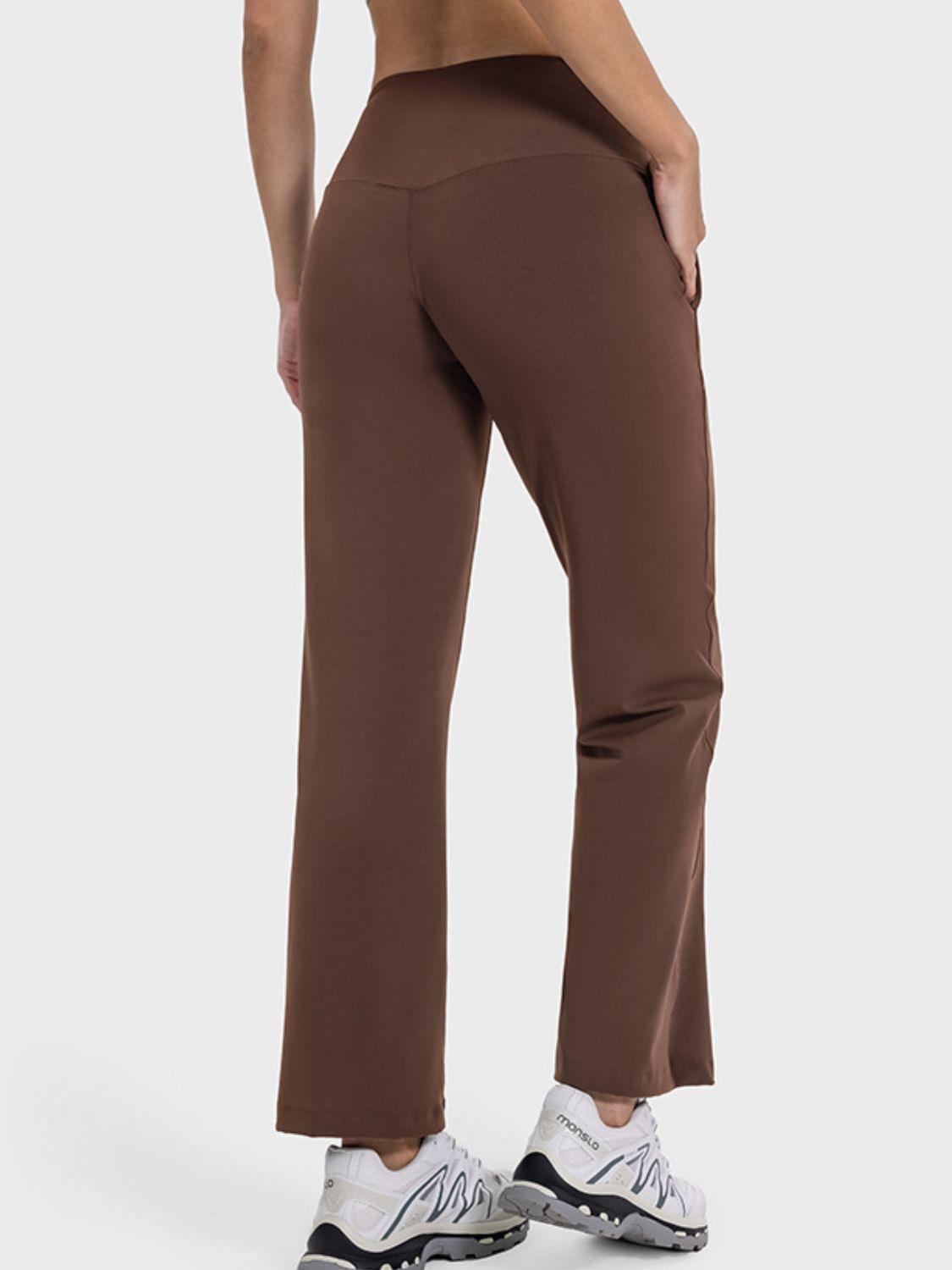 Millennia Pocketed High Waist Active Pants - Clothes For Her Online Store