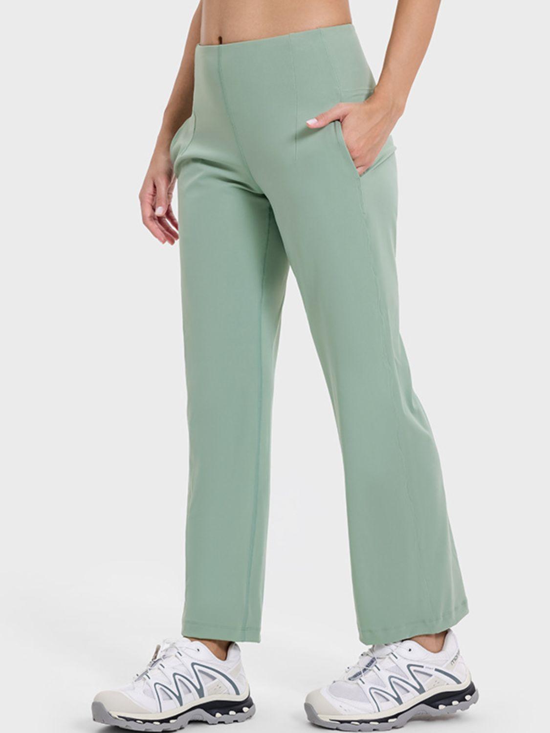 Millennia Pocketed High Waist Active Pants - Clothes For Her Online Store