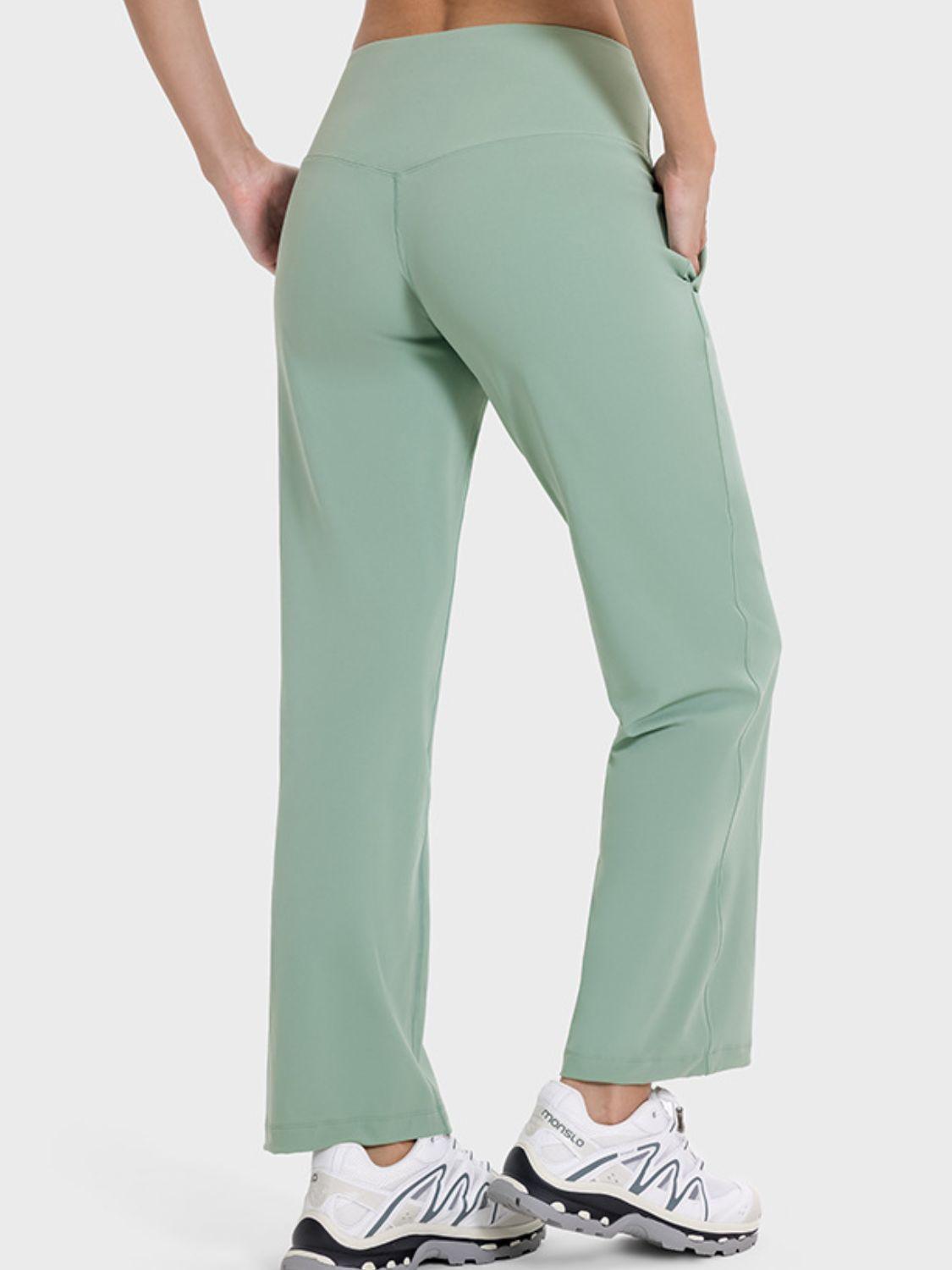Millennia Pocketed High Waist Active Pants - Clothes For Her Online Store