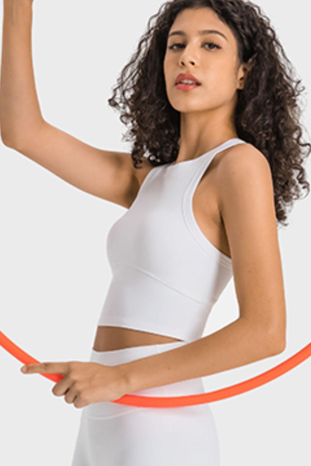 Millennia Racerback Cropped Sports Tank - Clothes For Her Online Store