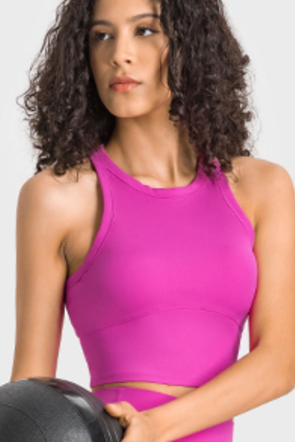 Millennia Racerback Cropped Sports Tank - Clothes For Her Online Store