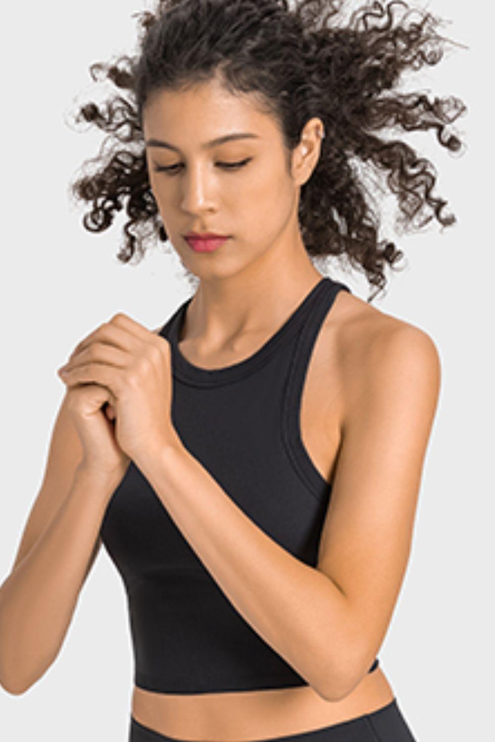 Millennia Racerback Cropped Sports Tank - Clothes For Her Online Store