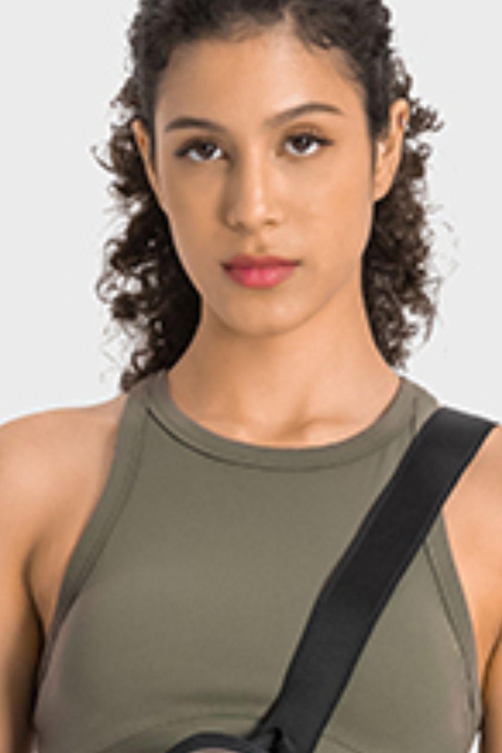 Millennia Racerback Cropped Sports Tank - Clothes For Her Online Store