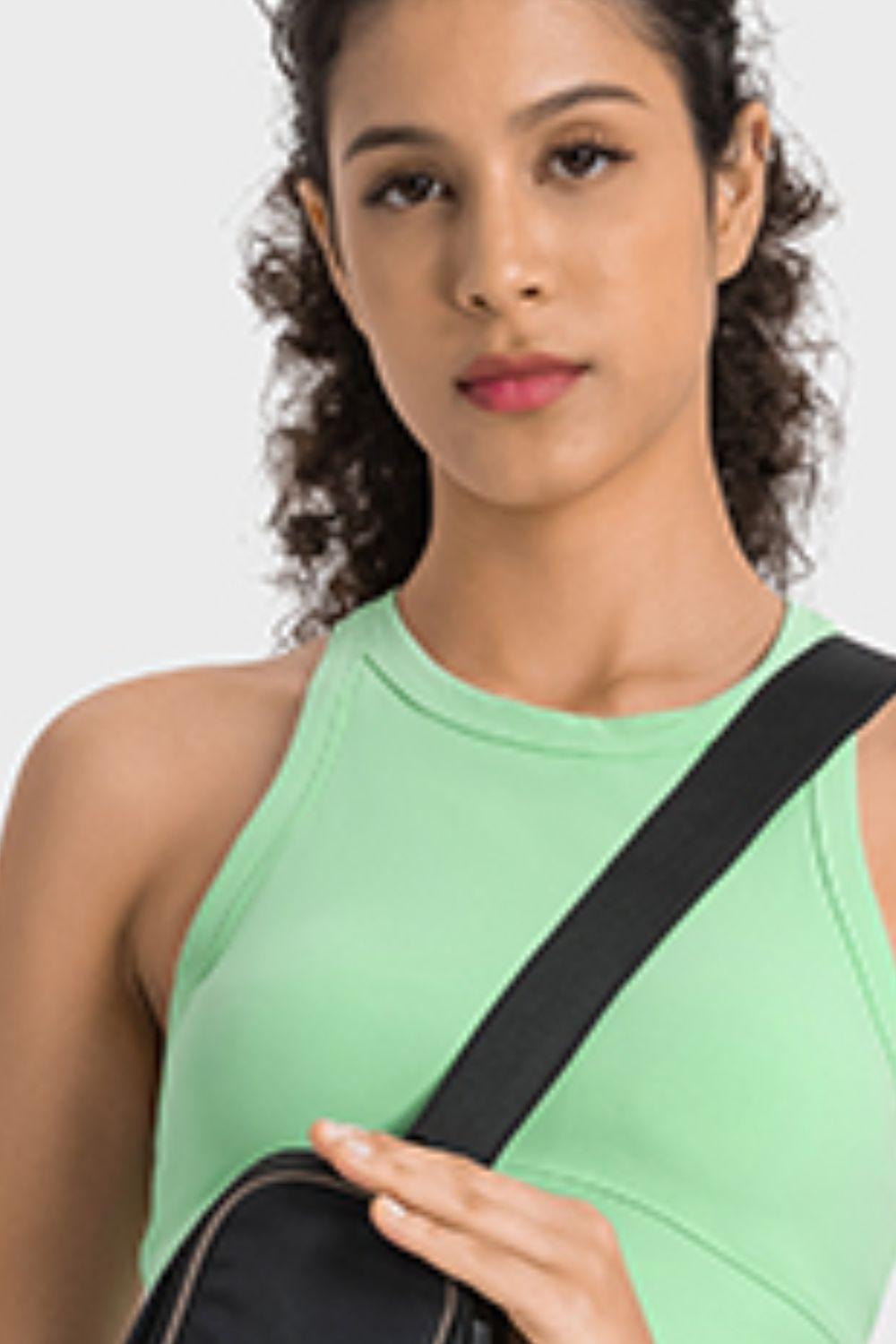 Millennia Racerback Cropped Sports Tank - Clothes For Her Online Store
