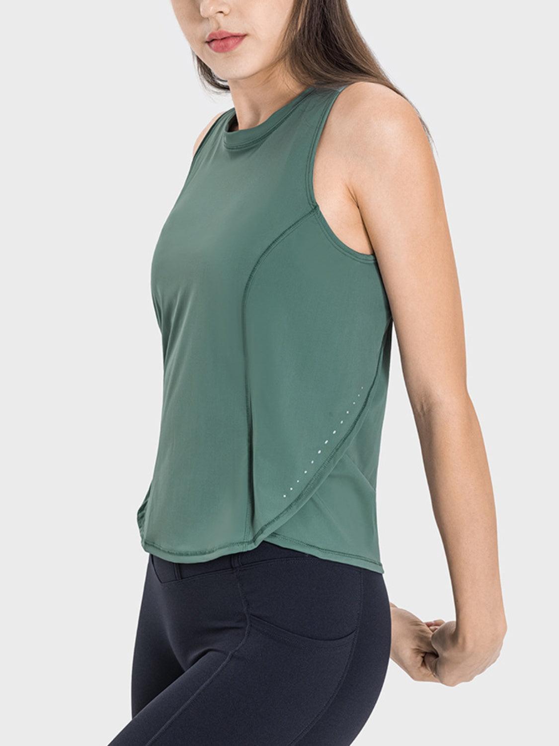 Millennia Round Neck Active Tank - Clothes For Her Online Store
