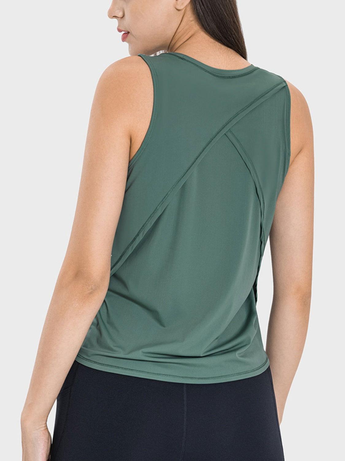 Millennia Round Neck Active Tank - Clothes For Her Online Store