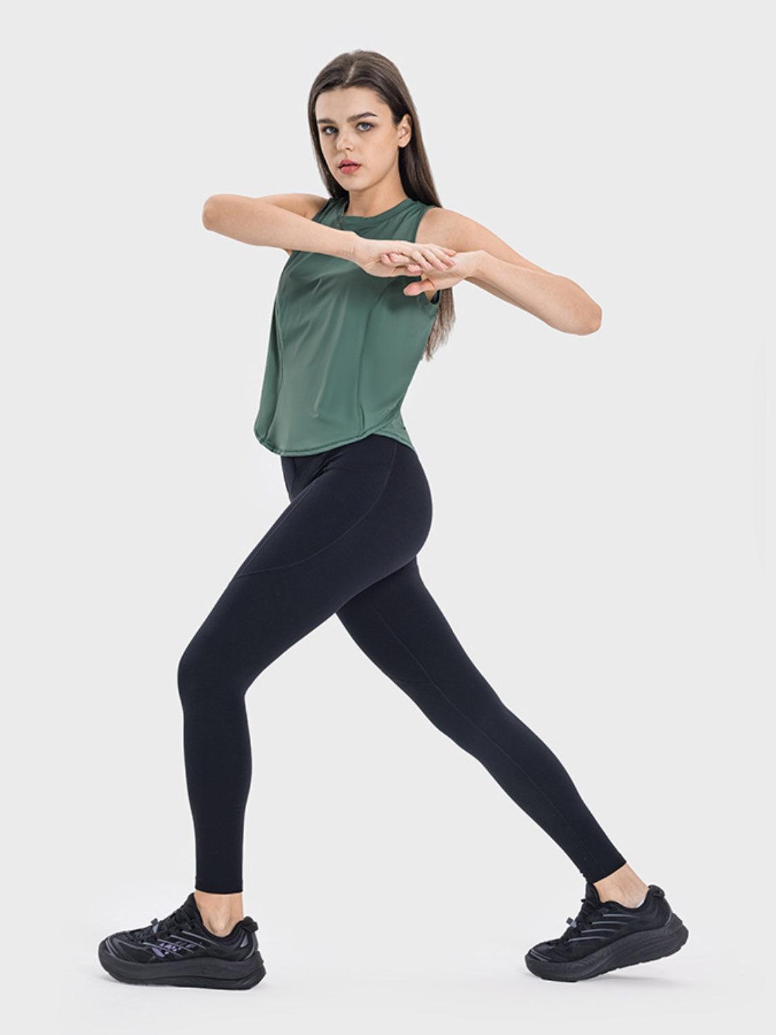 Millennia Round Neck Active Tank - Clothes For Her Online Store