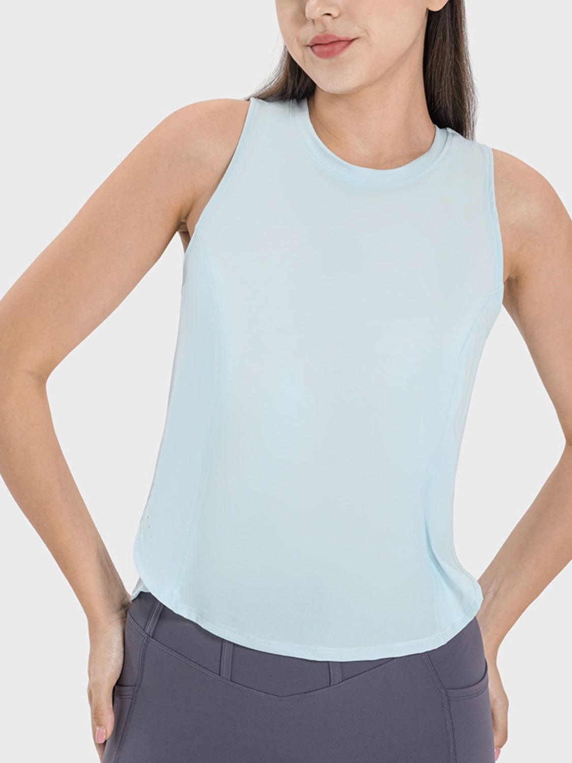 Millennia Round Neck Active Tank - Clothes For Her Online Store