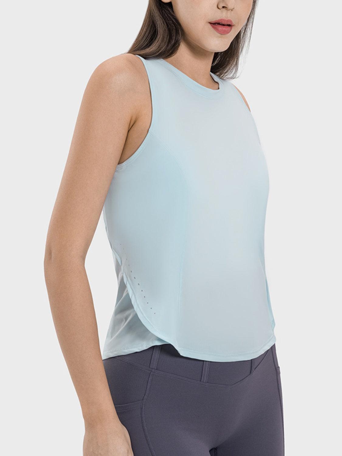 Millennia Round Neck Active Tank - Clothes For Her Online Store