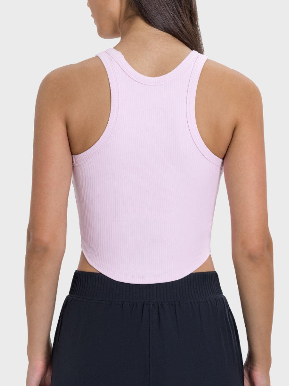 Millennia Round Neck Racerback Active Tank - Clothes For Her Online Store