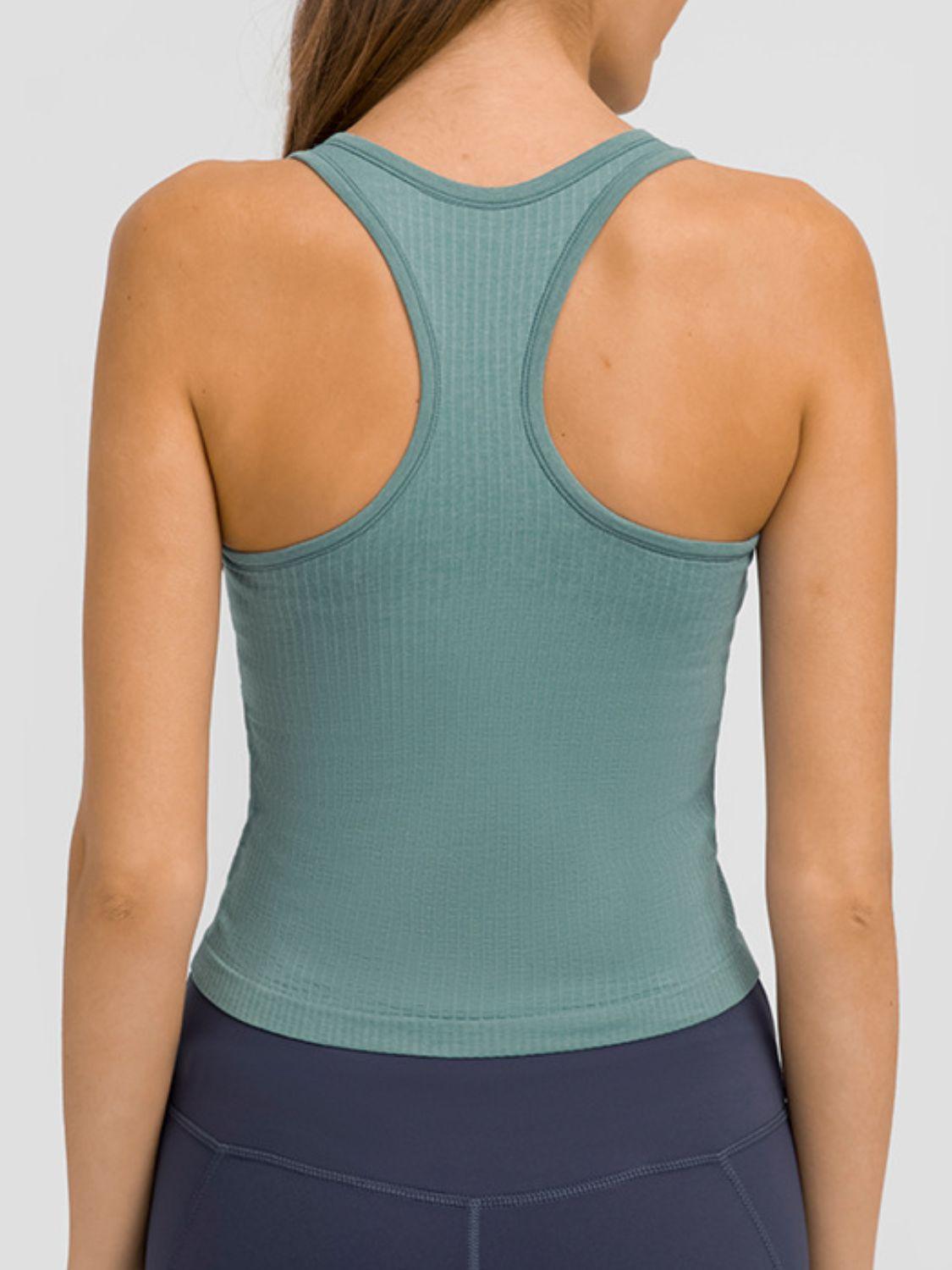 Millennia Round Neck Racerback Active Tank - Clothes For Her Online Store