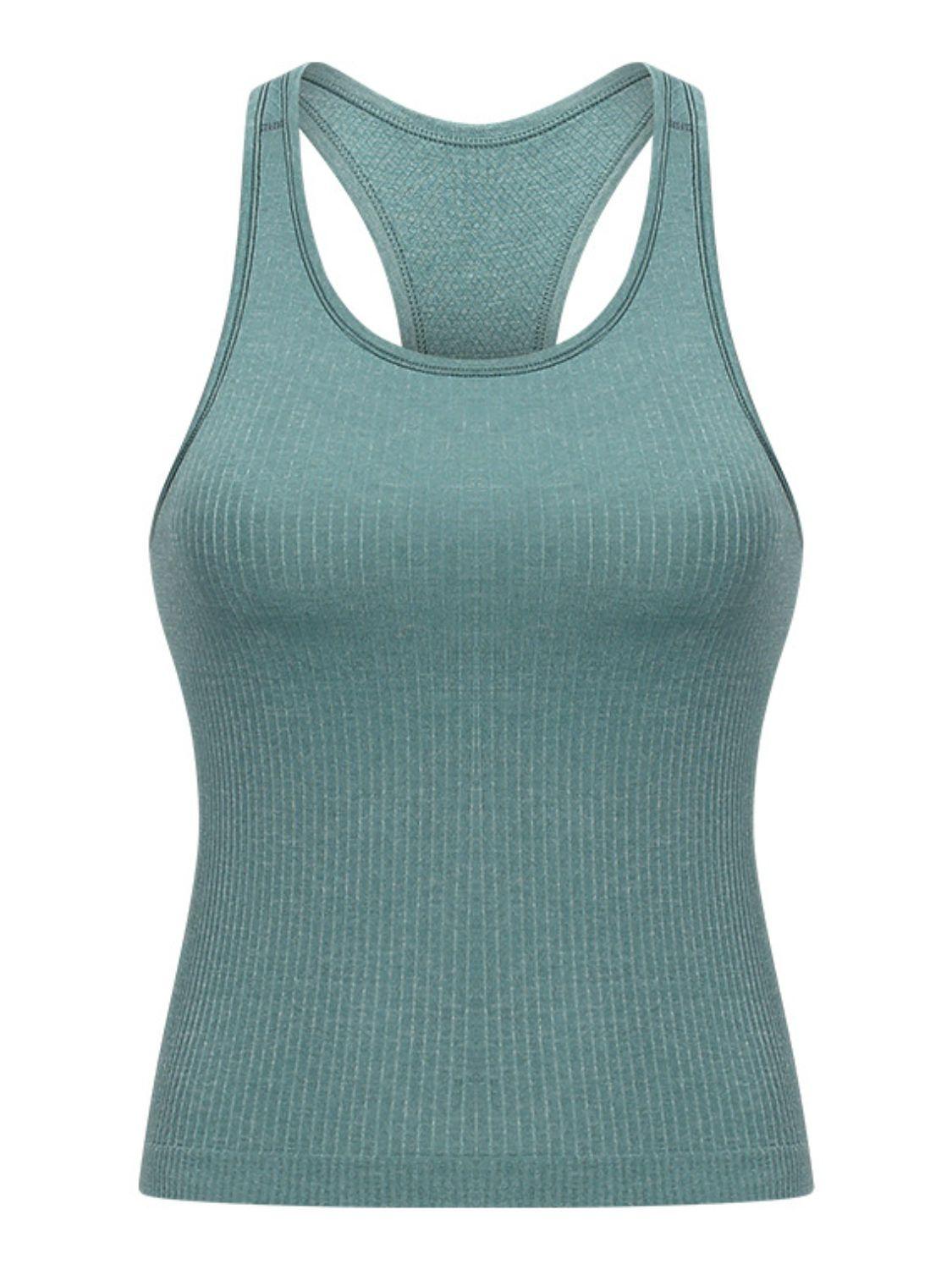 Millennia Round Neck Racerback Active Tank - Clothes For Her Online Store