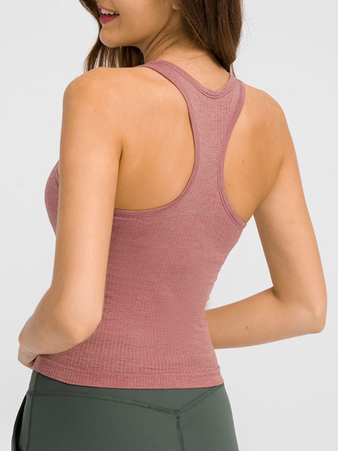 Millennia Round Neck Racerback Active Tank - Clothes For Her Online Store