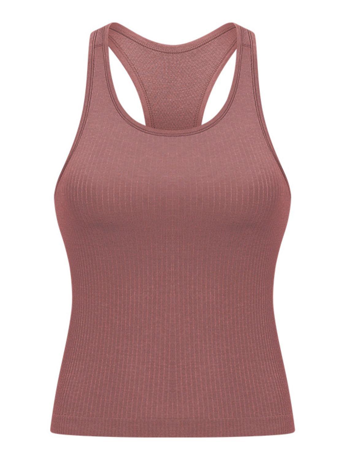 Millennia Round Neck Racerback Active Tank - Clothes For Her Online Store
