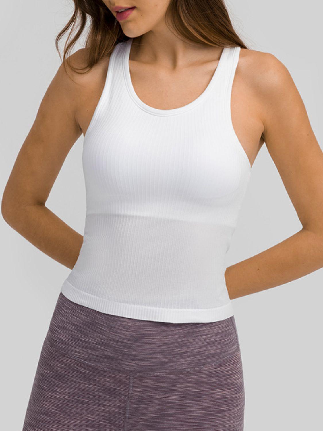 Millennia Round Neck Racerback Active Tank - Clothes For Her Online Store