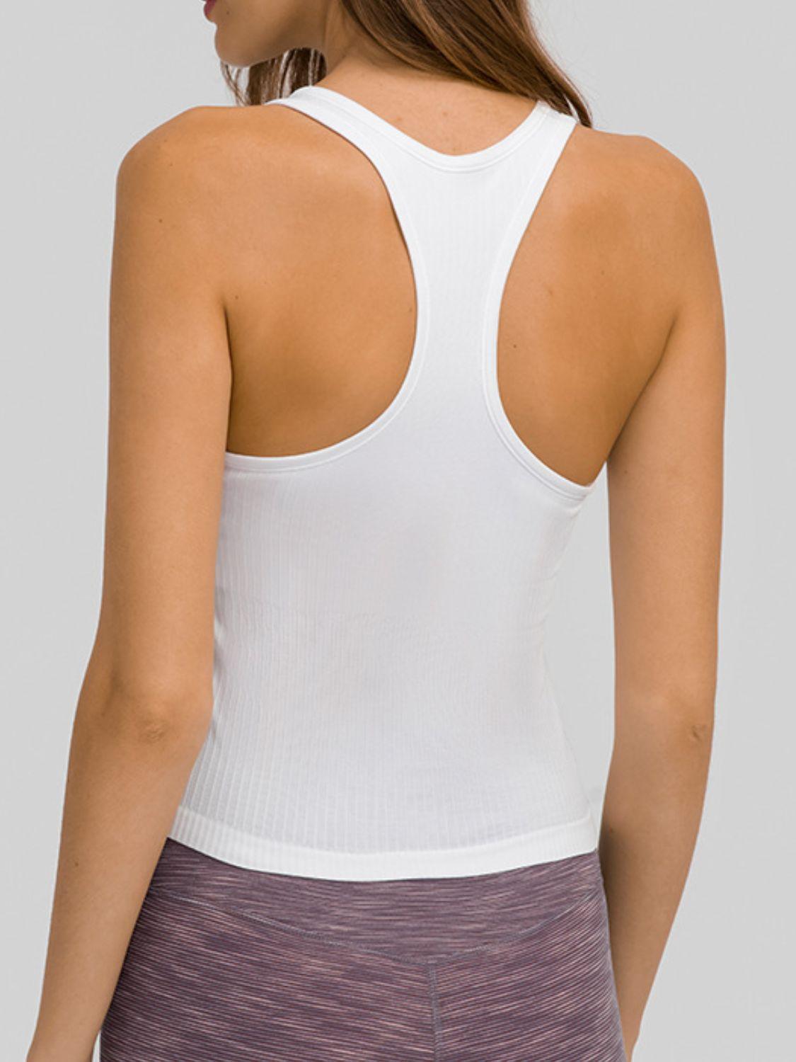 Millennia Round Neck Racerback Active Tank - Clothes For Her Online Store