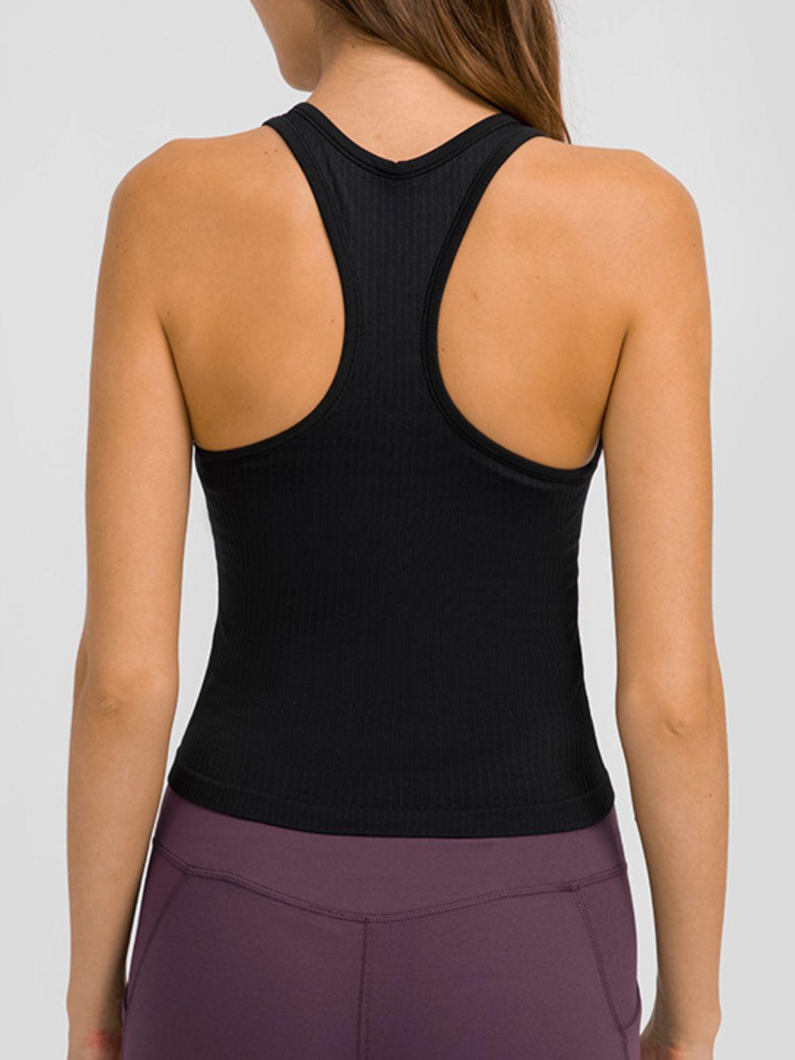 Millennia Round Neck Racerback Active Tank - Clothes For Her Online Store
