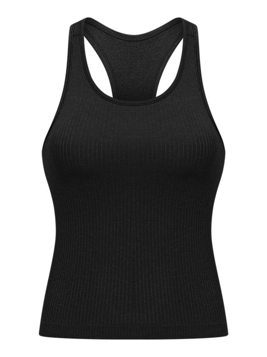 Millennia Round Neck Racerback Active Tank - Clothes For Her Online Store
