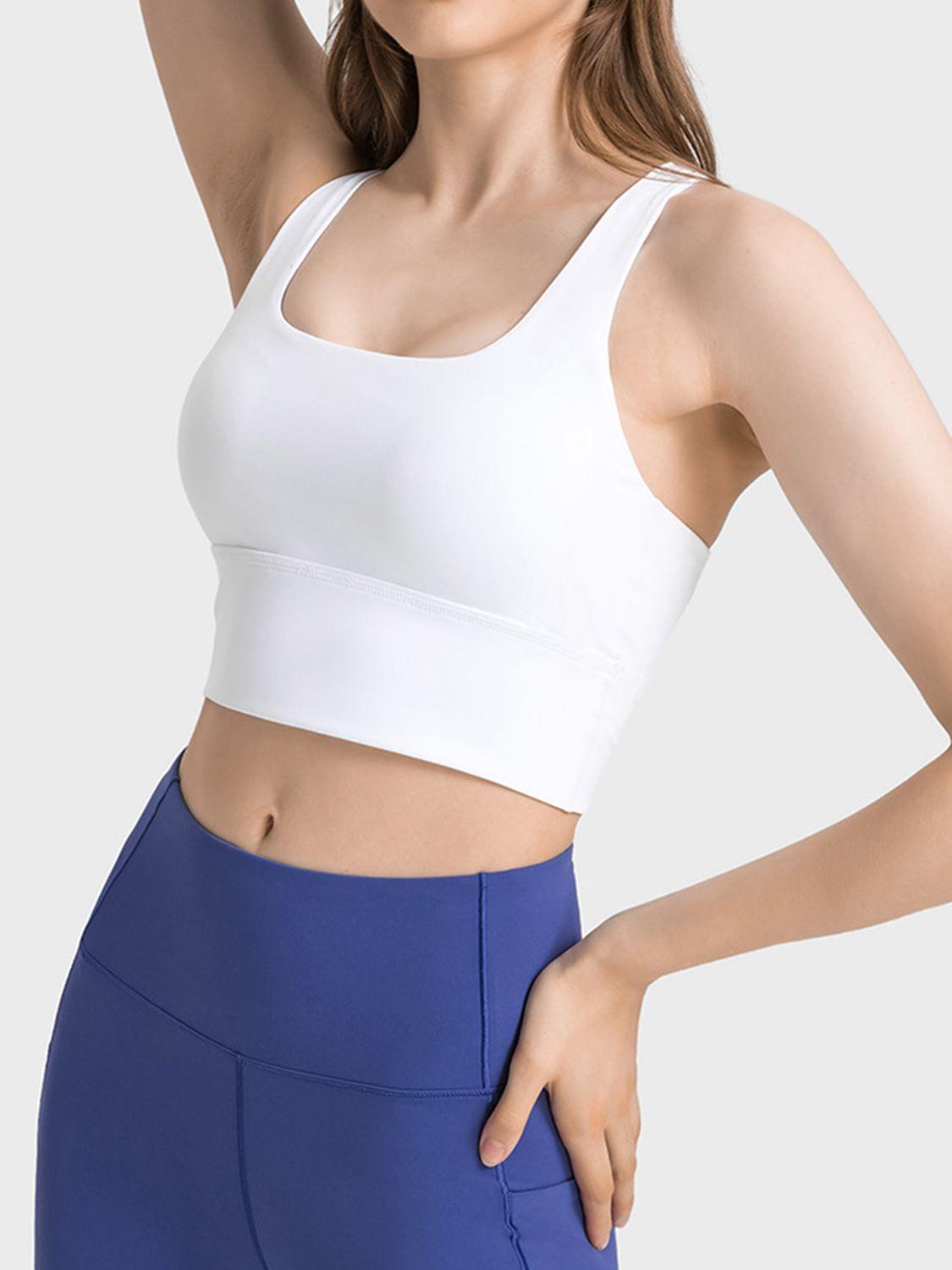 Millennia Scoop Neck Crisscross Straps Sports Bra - Clothes For Her Online Store