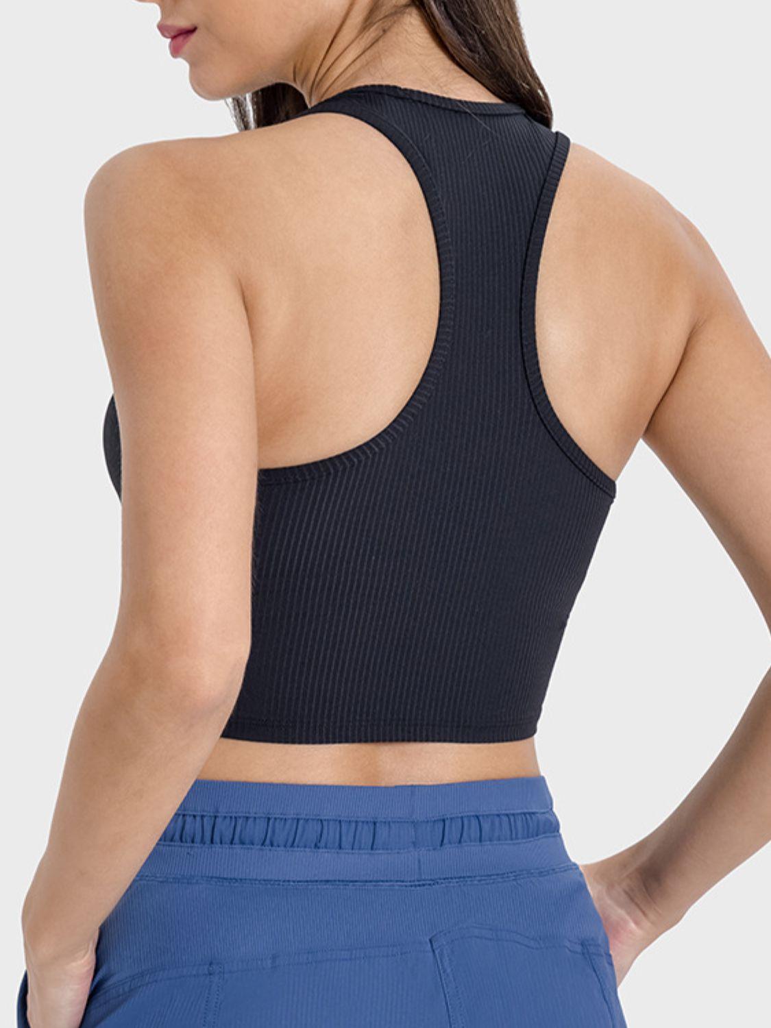 Millennia Scoop Neck Wide Strap Active Tank - Clothes For Her Online Store