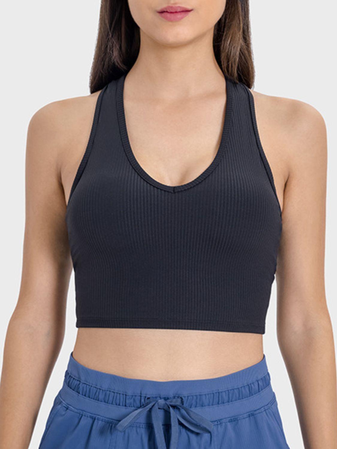 Millennia Scoop Neck Wide Strap Active Tank - Clothes For Her Online Store