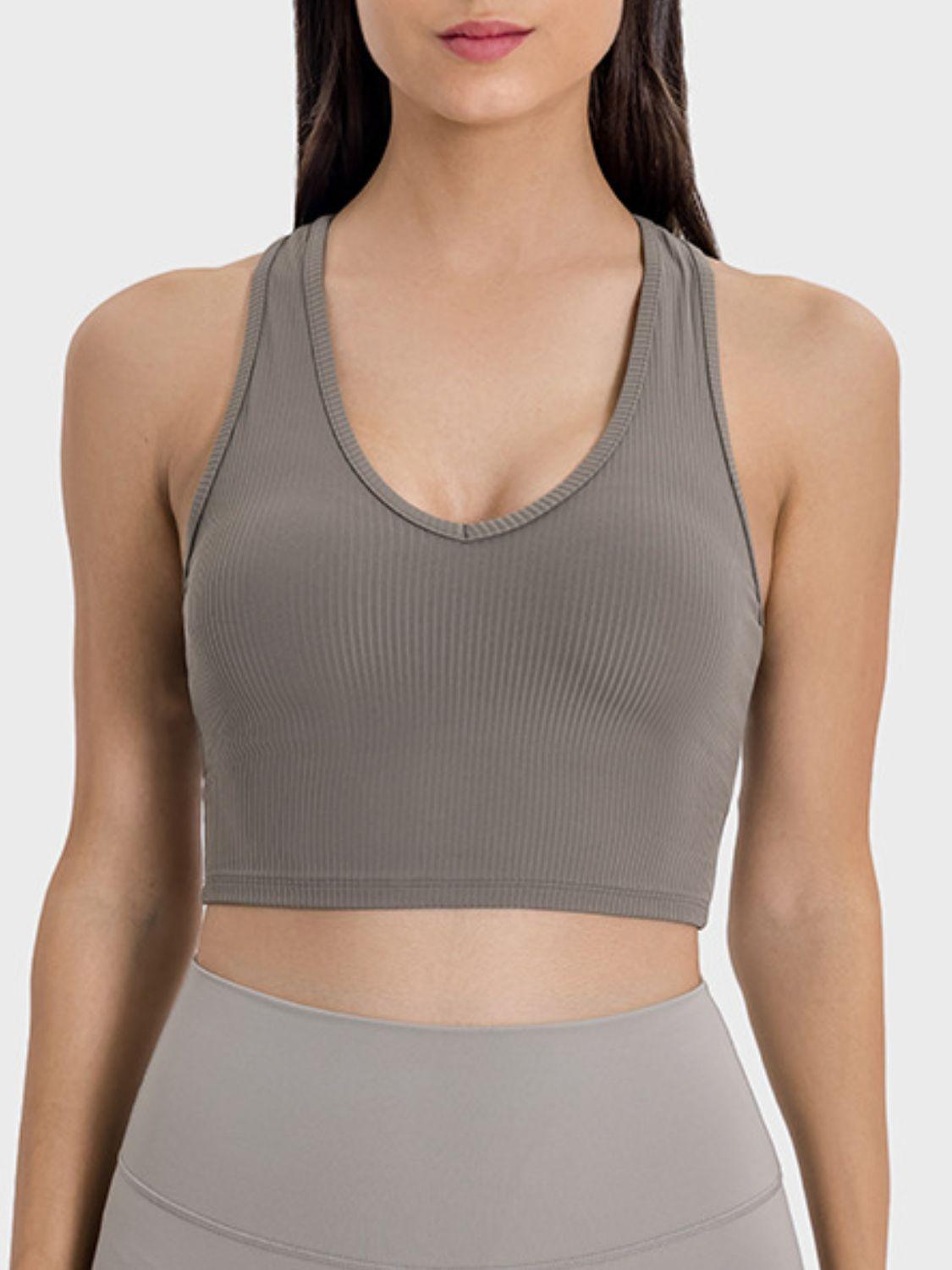 Millennia Scoop Neck Wide Strap Active Tank - Clothes For Her Online Store
