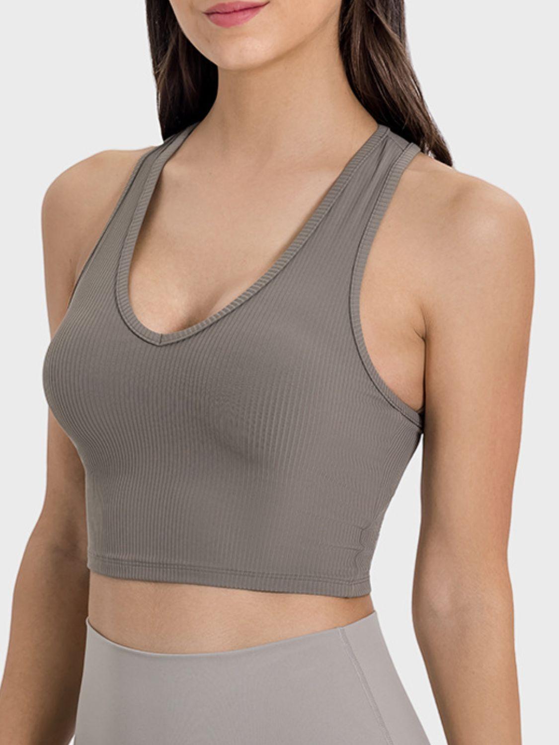 Millennia Scoop Neck Wide Strap Active Tank - Clothes For Her Online Store