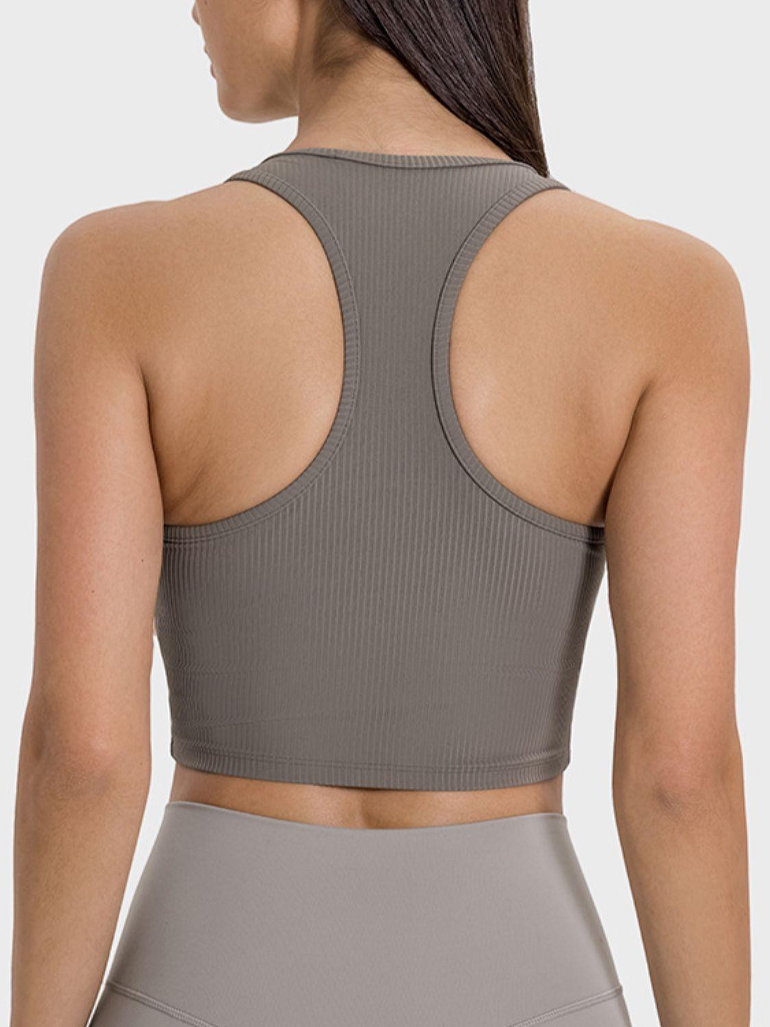 Millennia Scoop Neck Wide Strap Active Tank - Clothes For Her Online Store