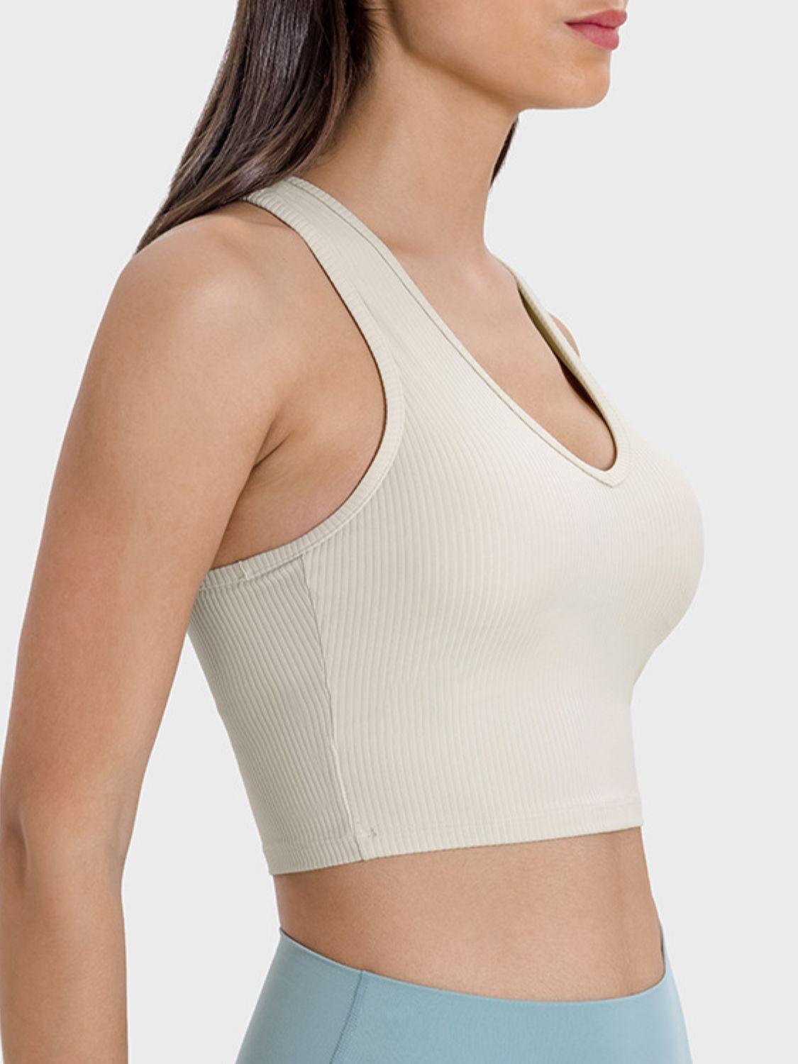 Millennia Scoop Neck Wide Strap Active Tank - Clothes For Her Online Store