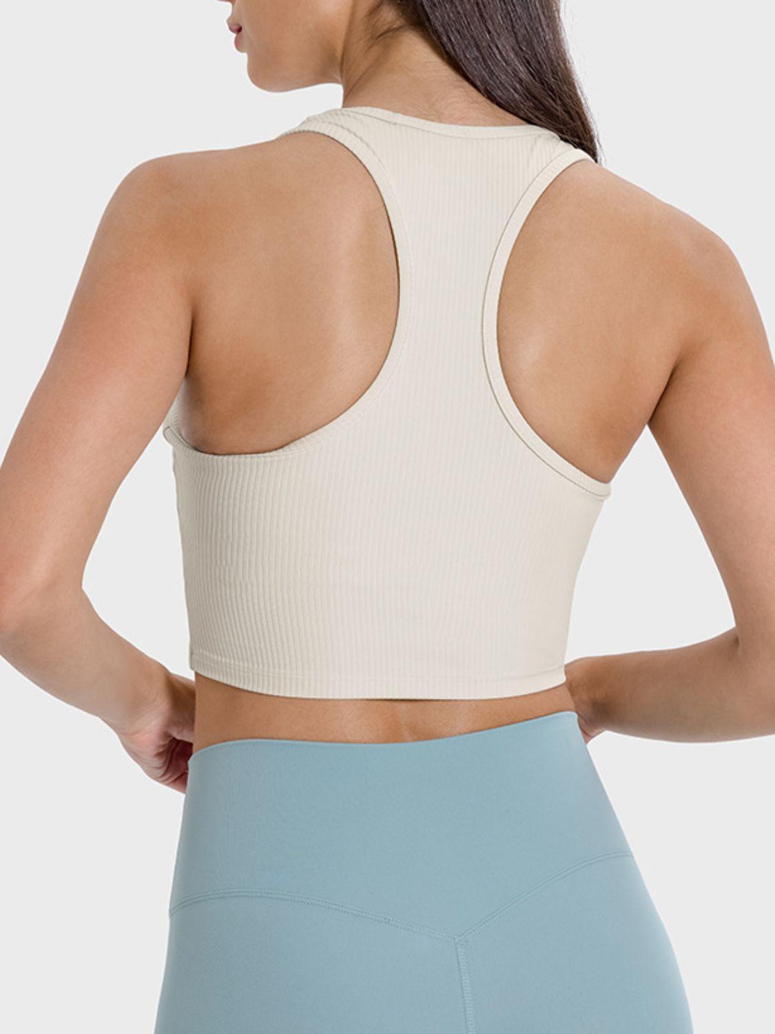 Millennia Scoop Neck Wide Strap Active Tank - Clothes For Her Online Store